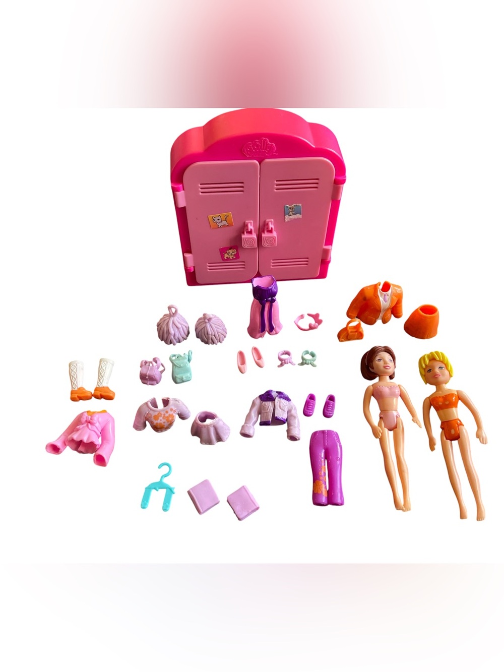 Polly pocket vintage 2 cool for school RARE recolored version almost complet